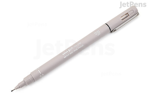 Uni Pin Fine Line Pen, Light Grey 