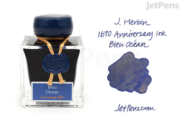 Jacques Herbin Bleu Océan Ink (Ocean Blue) - 1670 Anniversary - 50 ml Bottle - HERBIN H150/18