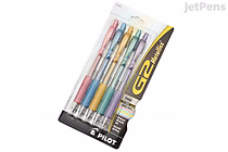 JetPens.com - Pilot G2 Gel Pen - 0.7 mm - 5 Metallic Color Set