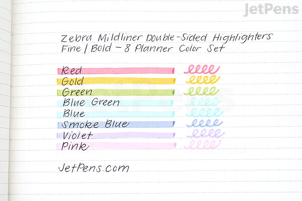 Zebra Mildliner Highlighters - Set of 8