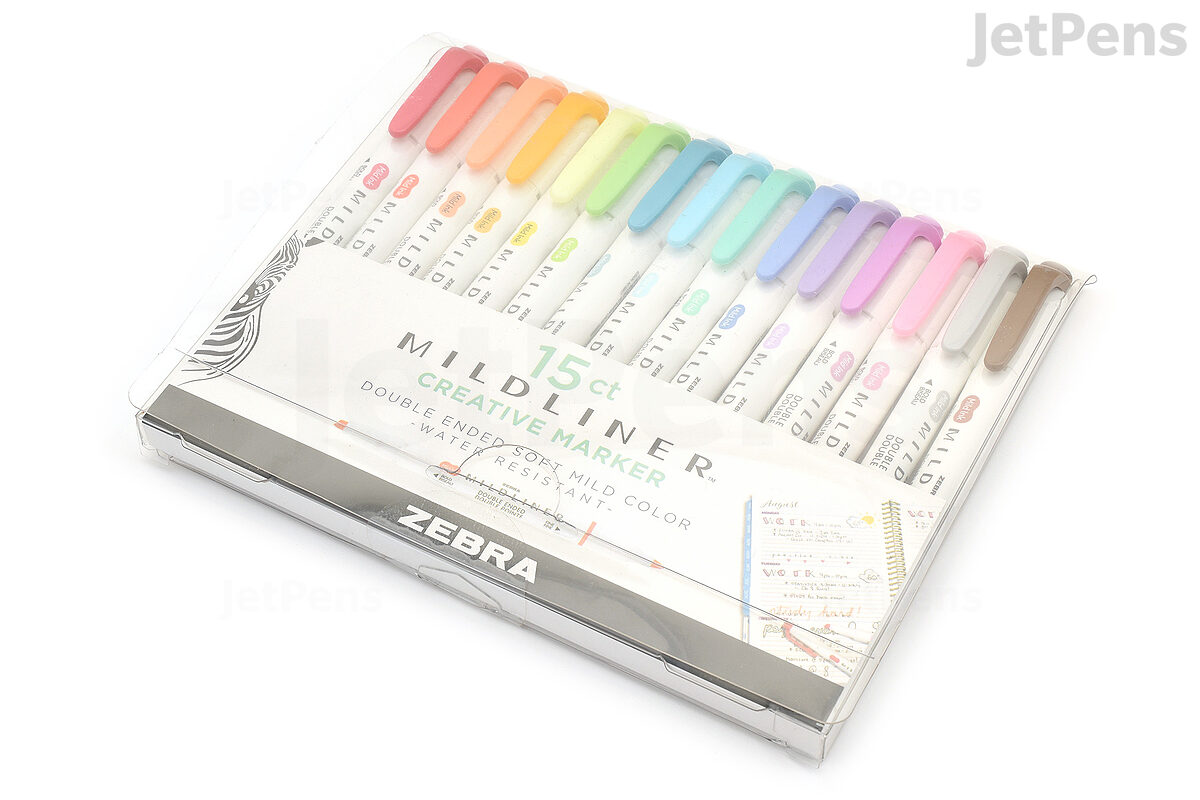 6 Packs: 15 ct. (90 total) Zebra Mildliner™ Double Ended Brush Pens &  Markers 