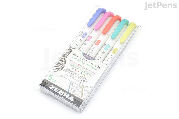 5ct Multi-Size Tips Chalk Markers - Bright White