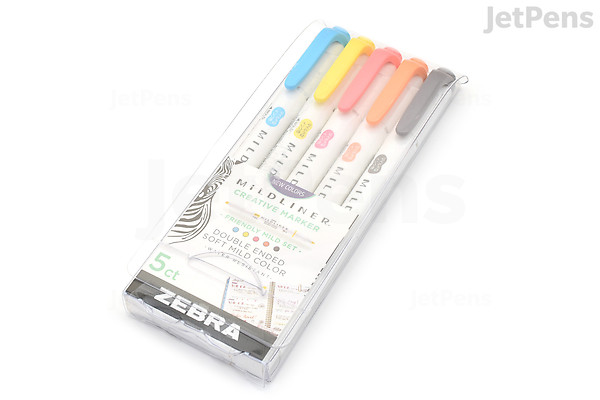 Zebra Mildliner Double Sided Highlighter Us Fine Bold 5 Friendly Mild Color Set Jetpens Zebra Mildliner Double Sided Highlighter Us Fine Bold 5 Friendly Mild Color Set Jetpens