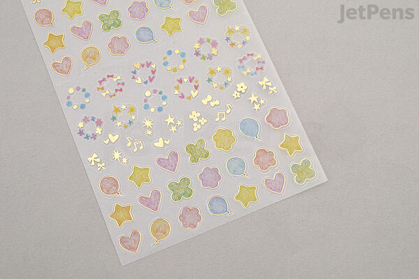 Midori Planner Stickers - Removable - Date - Shiny Pastel | JetPens