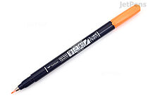 Tombow Fudenosuke Brush Pen - Hard - Neon Orange - TOMBOW 56432