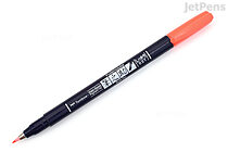 Tombow Fudenosuke Brush Pen - Hard - Neon Red - TOMBOW 56431