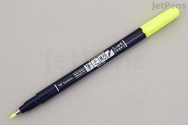 Genuine Tombow Fudenosuke Brush Pen Hard Tip Arts Craft Pack of 10 Pens 