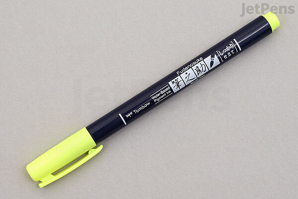 Tombow Fudenosuke WS-BH Calligraphy Brush Pen Hard, 6 set Neon