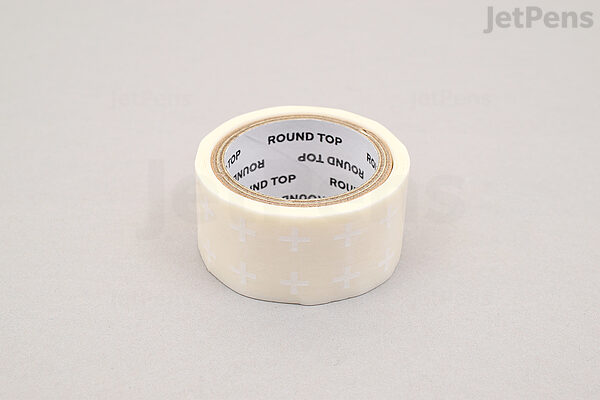 JetPens.com - Round Top Yano Design Washi Tape - White Favorite - Cross -  20 mm x 5 m