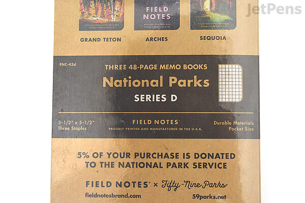 Field Notes - National Parks 3-Pack - Grand Teton/Arches/Sequoia