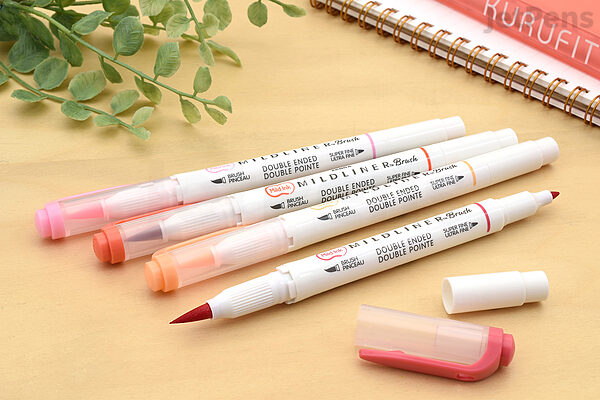 Zebra Mildliner Brush Double Sided Marker Pen Set - Cool Colors - Colors