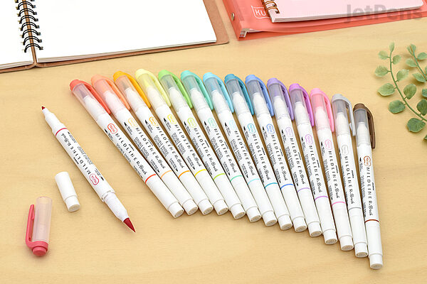 6 Packs: 15 ct. (90 total) Zebra Mildliner™ Double Ended Brush Pens &  Markers