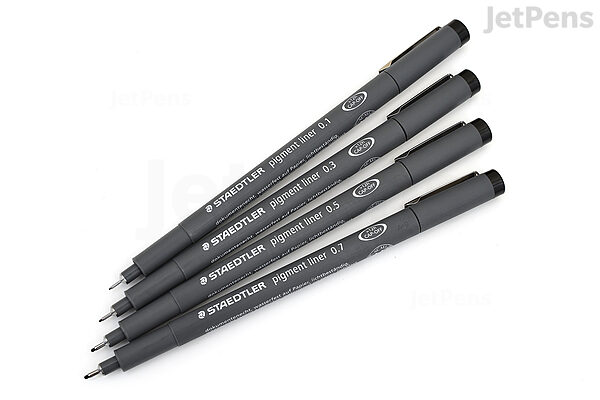 Staedtler Pigment Liner Marker Pen - Set 4 Line Widths - Black | JetPens