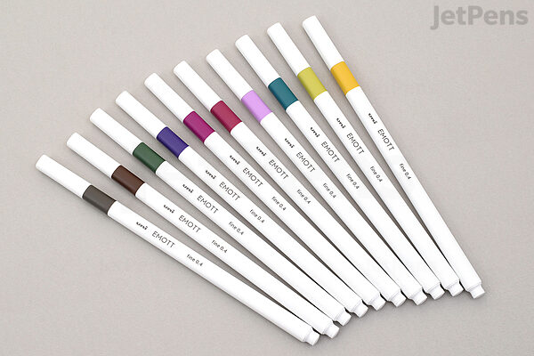  Uni EMOTT Sign Pen - 0.4 mm - 10 Color Set - No.3