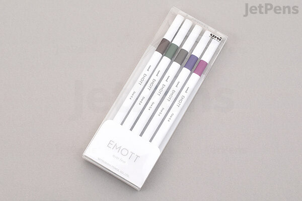 emott Fineliner Pen Set Vintage Color, 5-Colors