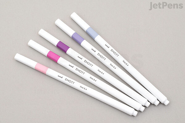 uni EMOTT Fineliner Marker Pens, Fine Point, 0.4 mm, Floral Colors, 5 Count  NEW