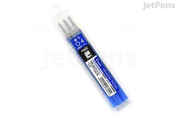 Pilot Frixion Erasable Rollerball Pen Fine 0.5mm Tip- Blue, Pen and 3  Refills