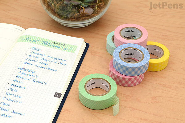 15mm x 10m Washi Tape - Banded Marble Cone