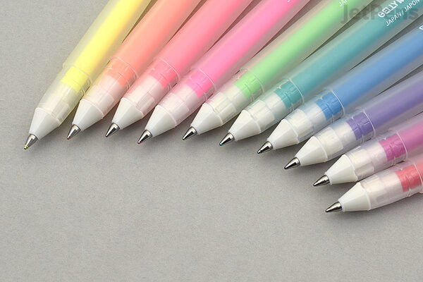 1set/6pcs 3d Jelly Pen With Colorful Ink For Student & Office Use
