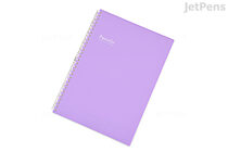 Lihit Lab Pastello Twist Ring Notebook - Semi B5 - Lined - Purple - LIHIT LAB N-1908-10