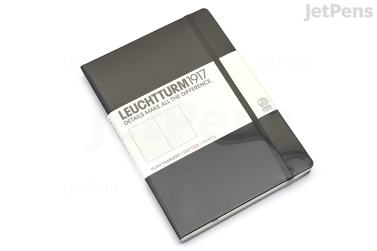 Leuchtturm1917 Medium A5 Notebook - Black, Dot Grid - The Goulet Pen Company