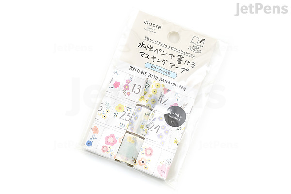 Mark S Maste Perforated Writable Washi Tape Date Flower 21 Mm X 2 M Pack Of 3 Jetpens Mark S Maste Perforated Writable Washi Tape Date Flower 21 Mm X 2 M Pack Of 3 Jetpens
