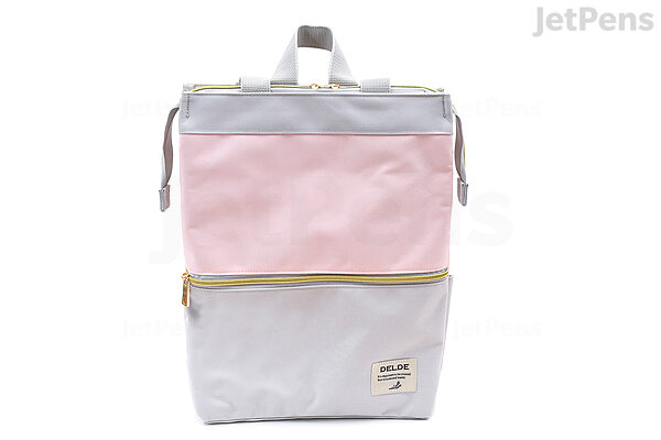 Delde Tote Backpack - Light Pink x Light Gray |