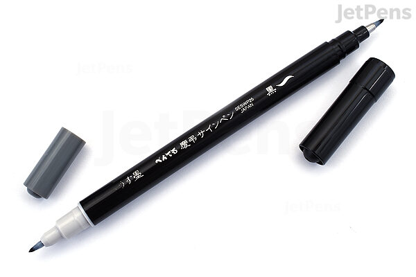 Pentel Arts Black Sign Pen with Brush Tip