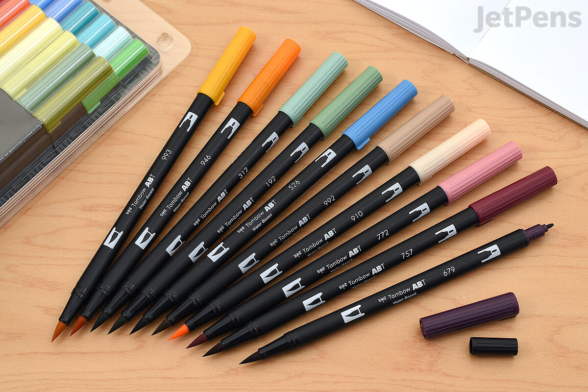 Tombow Dual Brush Pens BRIGHT PALETTE 72332 Fine Set of 10 PLUS 1 Bonus Pen  NEW!