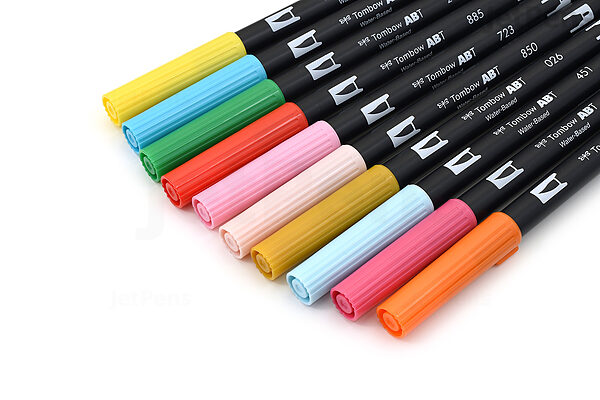 Tombow Dual Brush Pen 10-Pack Set - Tropical