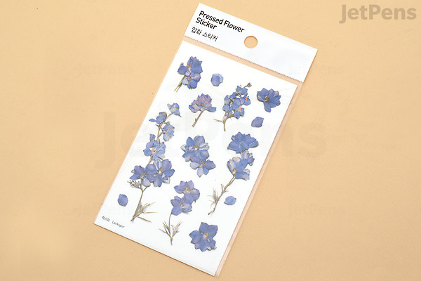 Appree Pressed Flower Stickers - Larkspur - 1 Sheet | JetPens