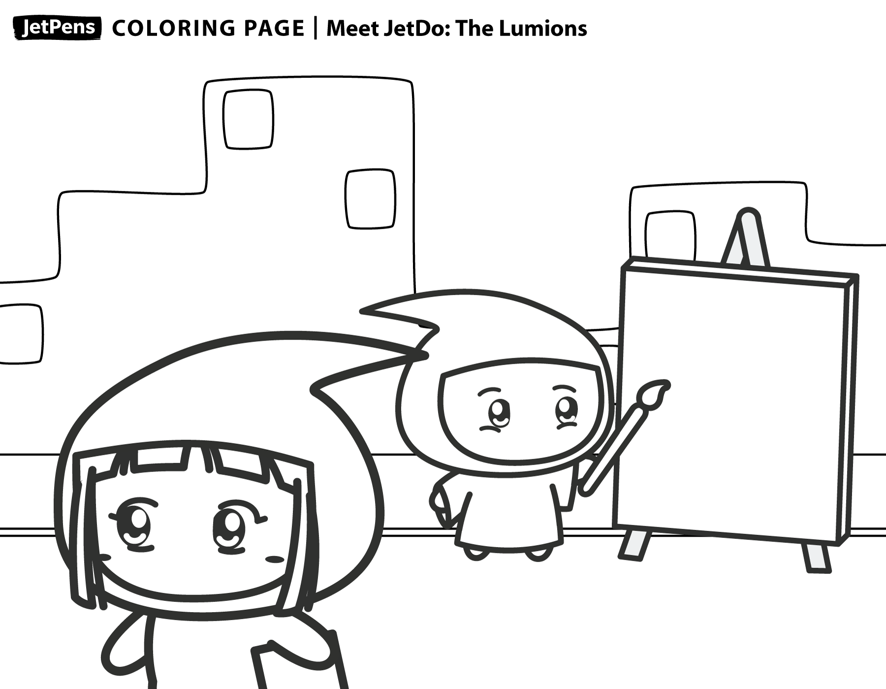 Drawings To Paint & Colour Pocoyo - Print Design 009