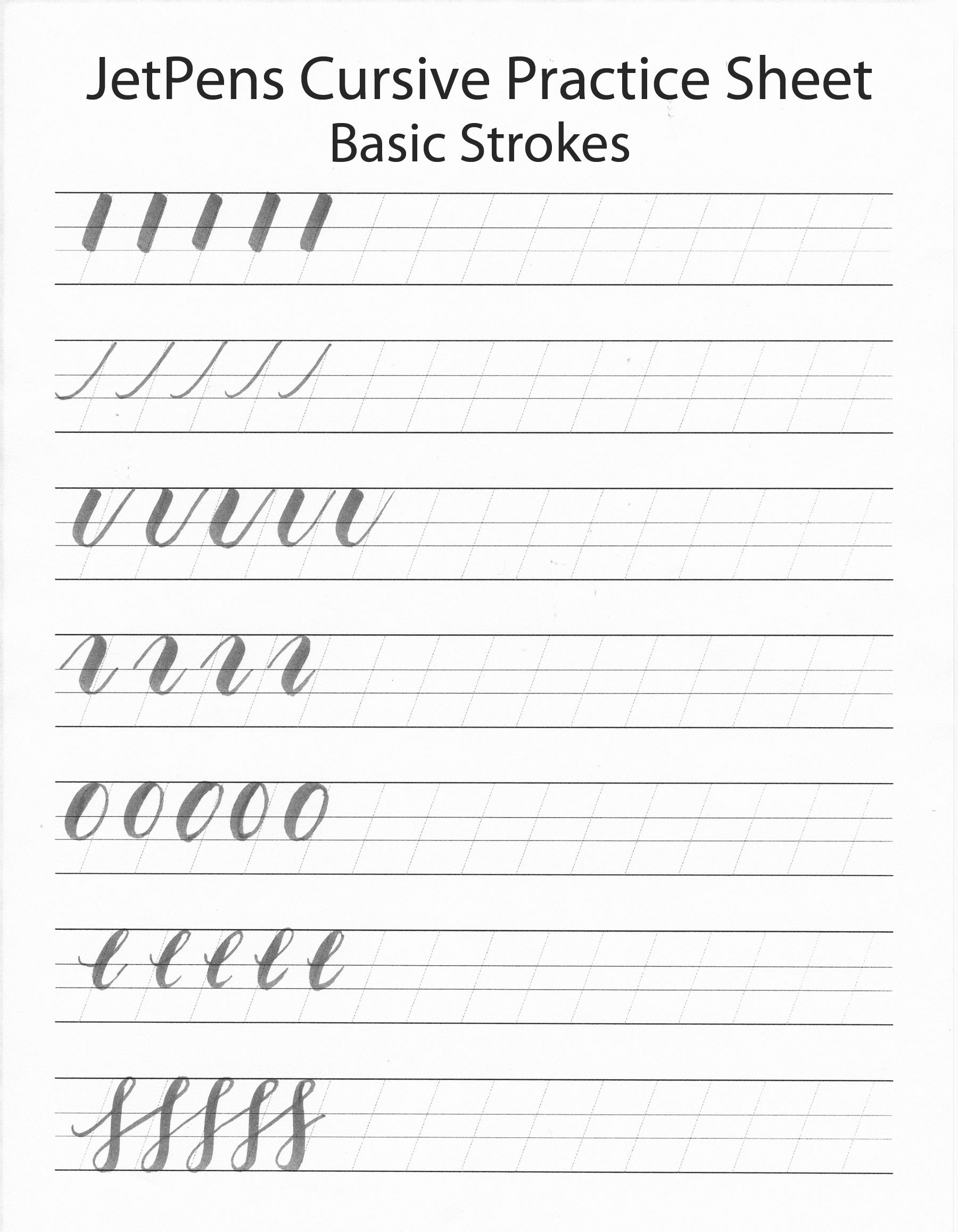 Advanced Cursive Practice with JetPens Worksheets