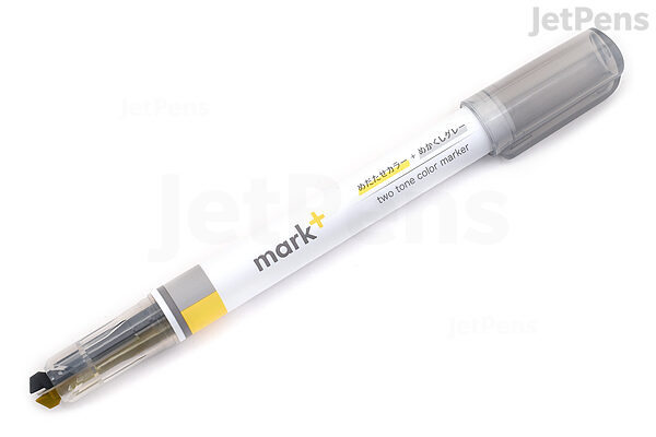 Kokuyo Mark+ Dual Color Highlighter - Gray Type - Yellow & Gray