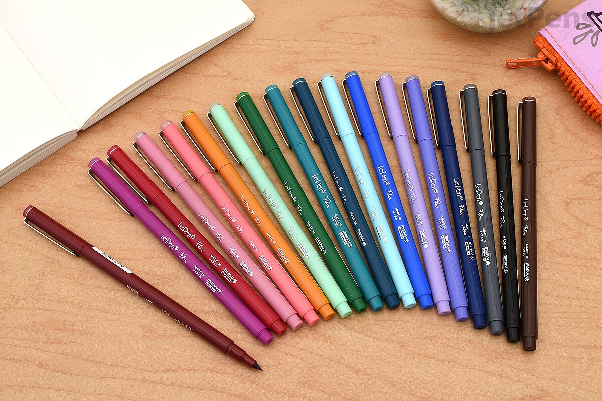 Marvy Uchida Le Pen Flex - 24 Colors - Colored Calligraphy Pens for  Journaling - Quick Drying, Smudge-Proof Brush Markers for Hand Lettering,  Drawing, Journals, and Planners - Yahoo Shopping