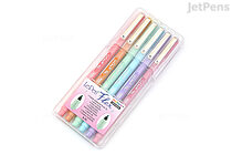 Marvy Le Pen Flex Brush Pen - Pastel - 6 Color Set - MARVY 4800-6P