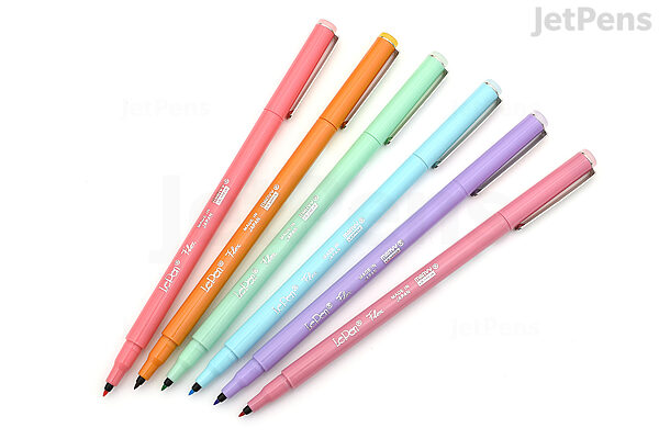 The Teachers' Lounge®  LePen® Flex Marker, Brush Tip, Pastel, 10 Colors