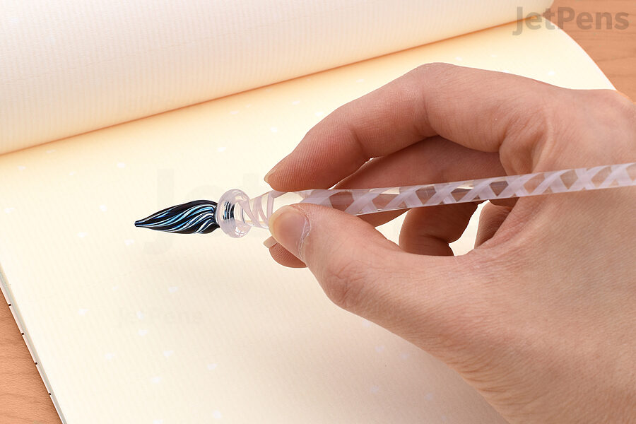 Teranishi Guitar Aurora Glass Pen with Cap - Peacock Blue
