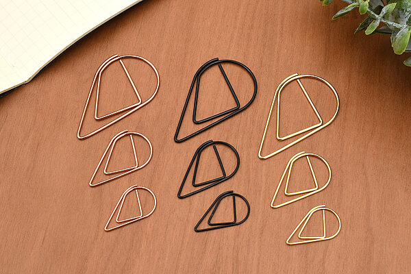Rocío campo Vaca C. Ching Teardrop Paper Clips - Large - Rose Gold - Pack of 4 | JetPens