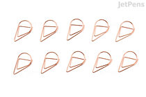 C. Ching Teardrop Paper Clips - Small - Rose Gold - Pack of 10 - CCHING CC-164A