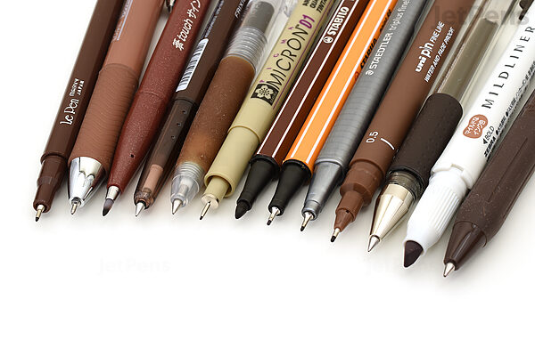 Brown Straight Pen with Universal Insert