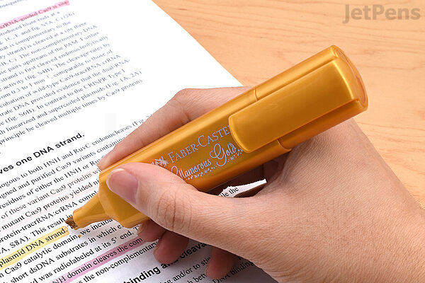 Faber-Castell Metallic Highlighter Set - Assortment of 8 Subtle Glitter  Highlighter Markers - Note Taking and Journaling Supplies