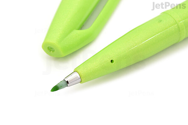 Pentel Fude Touch Brush Sign Pen - Olive Green