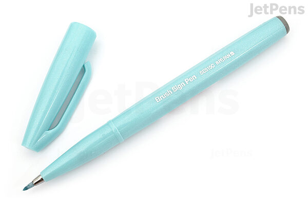 Pentel Touch Sign Brush Tip Pen - Pale Blue – Shorthand