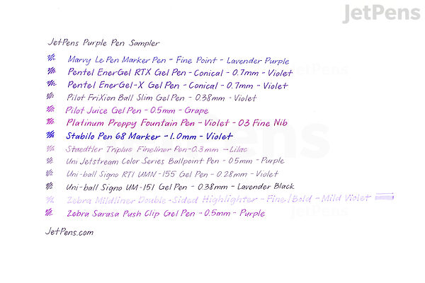 JetPens Purple Pen Sampler