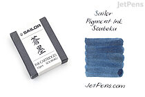 Sailor Pigment Souboku Ink (Blue Gray Black) - 12 Cartridges - SAILOR 13-0604-144