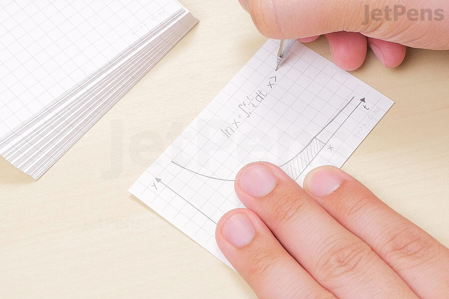 Use Correct Joho Index Cards to review your notes in advance of a test.