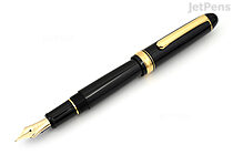 Platinum 3776 Century Fountain Pen - Black with Gold Trim - 14k Medium Nib - PLATINUM PNB-15000A 1-M