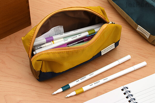 Handmade Slim Pen Case Japanese Waxed Canvas Pencil Case 