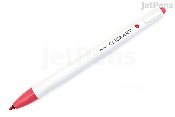 Zebra Clickart Retractable Marker Pen Baby Red